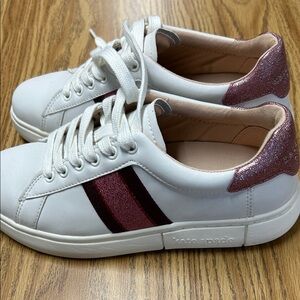Kate Spade White, Pink and Burgundy Sneakers
